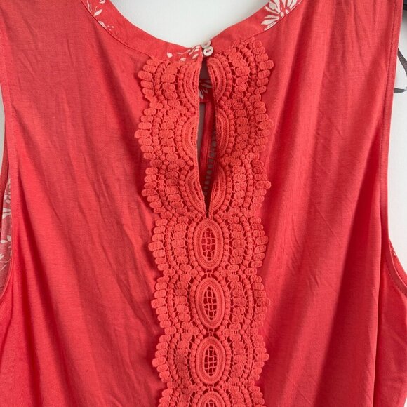 Daniel Rainn Women With Crochet Detail Sleeveless Floral Top Size XL - Picture 8 of 9